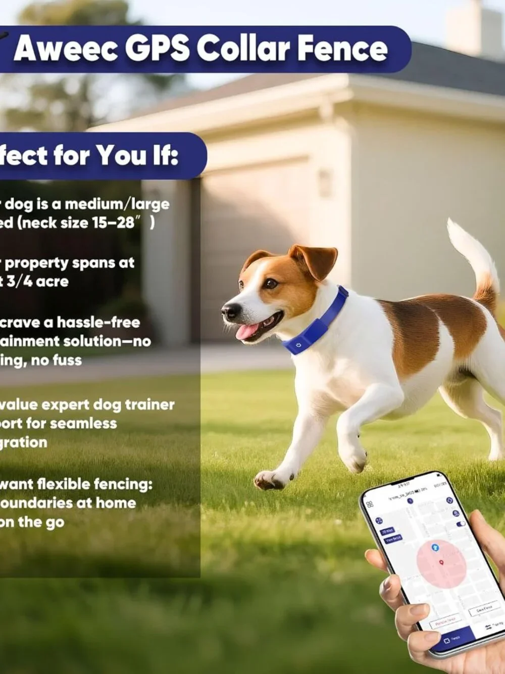GPS Electric Dog Fence with Free App
